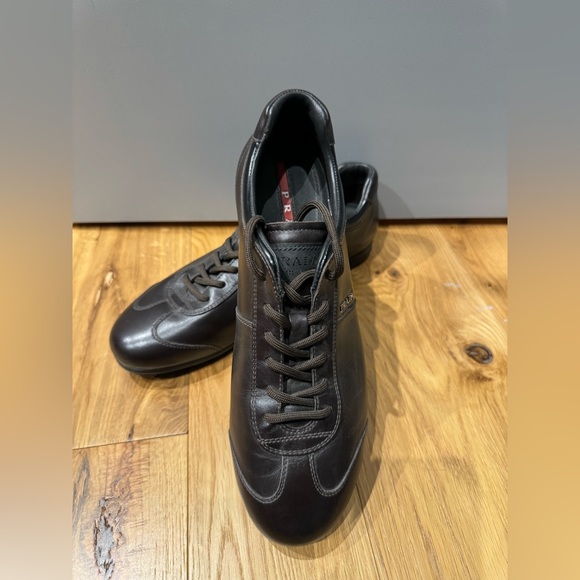 Prada Leather Sneaker - Brown US8 - Picture 7 of 9